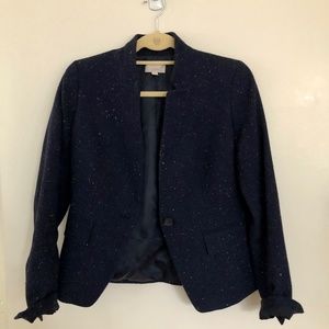 Ann Taylor LOFT "Speckled" Navy Blazer